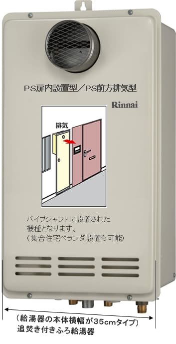 無料 リンナイ PS設置給湯器 扉内設置用取付ボックス UOP-P030