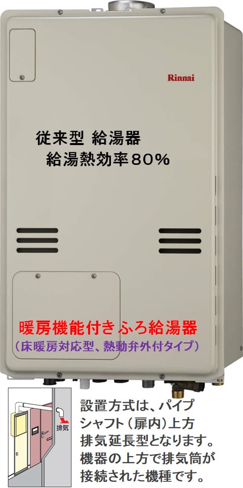 リンナイ 【RUFH-A2400SAF2-6(A)】リンナイ ガス給湯暖房用熱源機 RUFH-Aシリーズ オート PS扉内給排気延長型 24号  プロパン RINNAI 水回り、配管